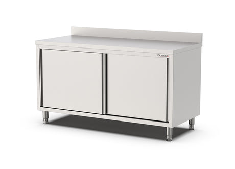 RVS Werkbank met schuifdeuren