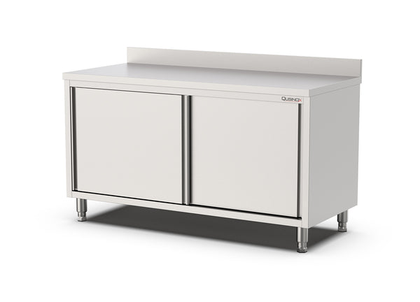 RVS Werkbank met schuifdeuren