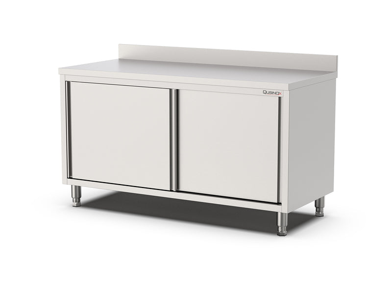 RVS Werkbank met schuifdeuren