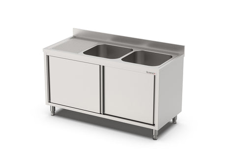 RVS Spoeltafels Met Schuifdeuren