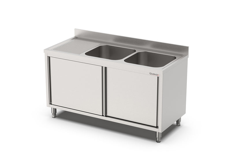 RVS Spoeltafels Met Schuifdeuren