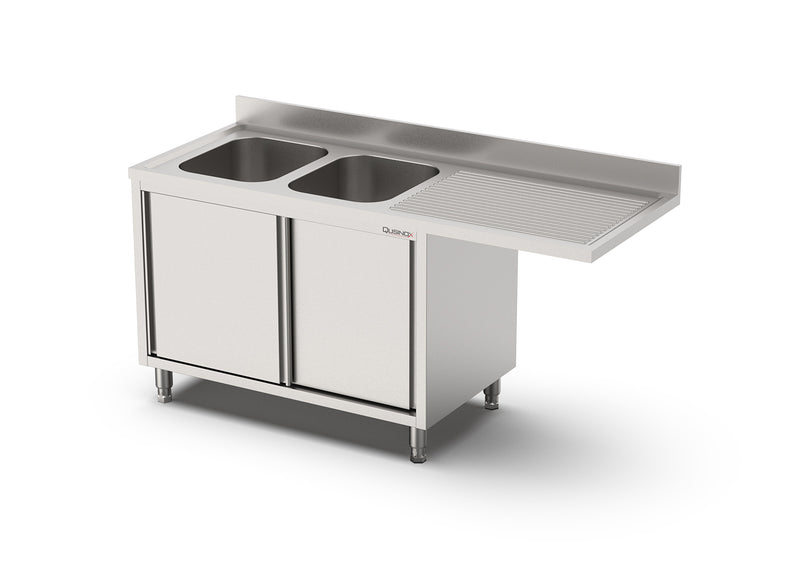 RVS Voorlader Spoeltafels op kast