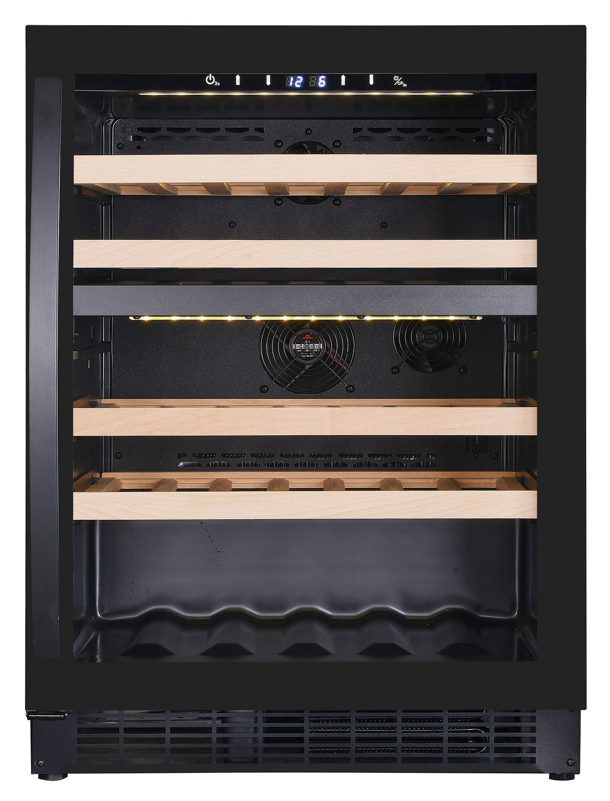 Wijnkoelkast 119L  39x 75cl | Zwart | 2 Zones | +5°C/+20°C | Geforceerd | 595x570x820(h)mm