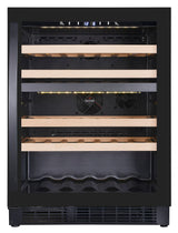 Wijnkoelkast 119L  39x 75cl | Zwart | 2 Zones | +5°C/+20°C | Geforceerd | 595x570x820(h)mm