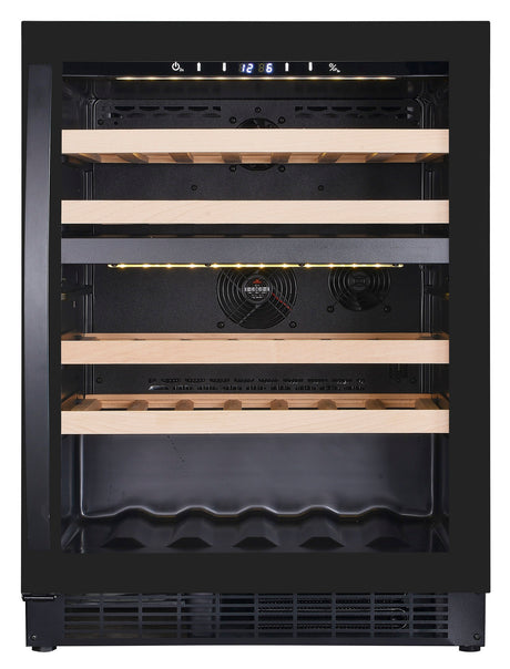 Wijnkoelkast 119L  39x 75cl | Zwart | 2 Zones | +5°C/+20°C | Geforceerd | 595x570x820(h)mm