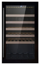 Wijnkoelkast 118L Glasdeur | 49 flessen | Zwart | +5°C/+20°C | Geforceerd | 485x600x820(h)mm