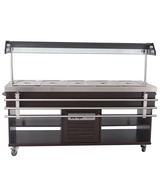 Gekoeld Buffet | 5x 1/1 GN | +4°C/+8°C | Statisch | Verlichte Kap | 1900x700x1400(h)mm