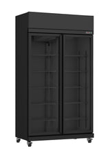 Glasdeur Koelkast Zwart | 770L | 2 Glasdeuren | 0°C/+10°C | Geforceerd | 1100x525x1911(h)mm