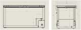 Vrieskist 469L | tot -18°C /-24°C| wit/RVS | klapdeksels | 1492x743x840(h)mm