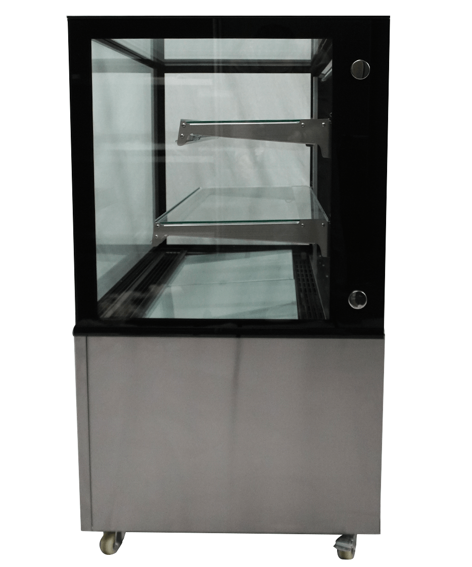 Koelvitrine | 270L | Zwart/RVS | +2°C/+8°C | 3 Schappen | 915x675x1210(h)mm