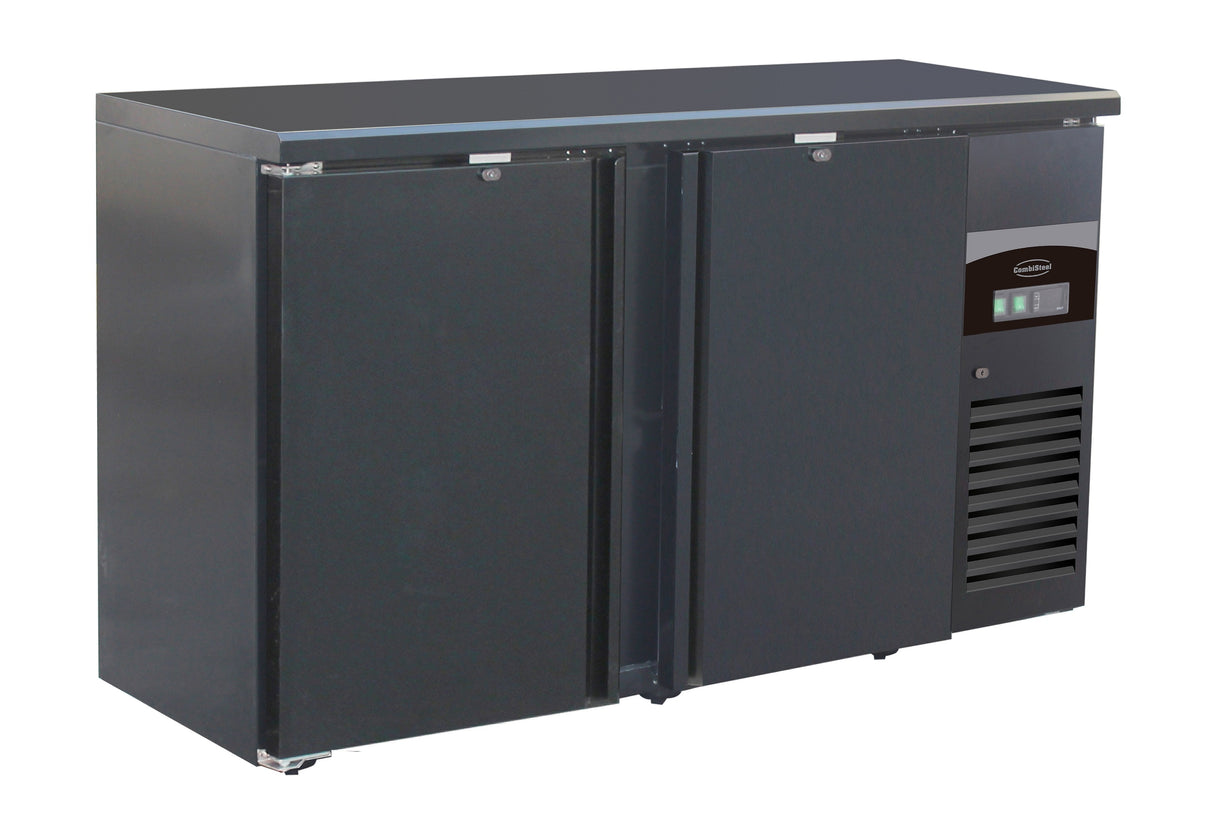 Barkoeler | 2 deuren | Zwart | 350L | 0°C/+10°C | Geforceerd | 1462x513x860(h)mm