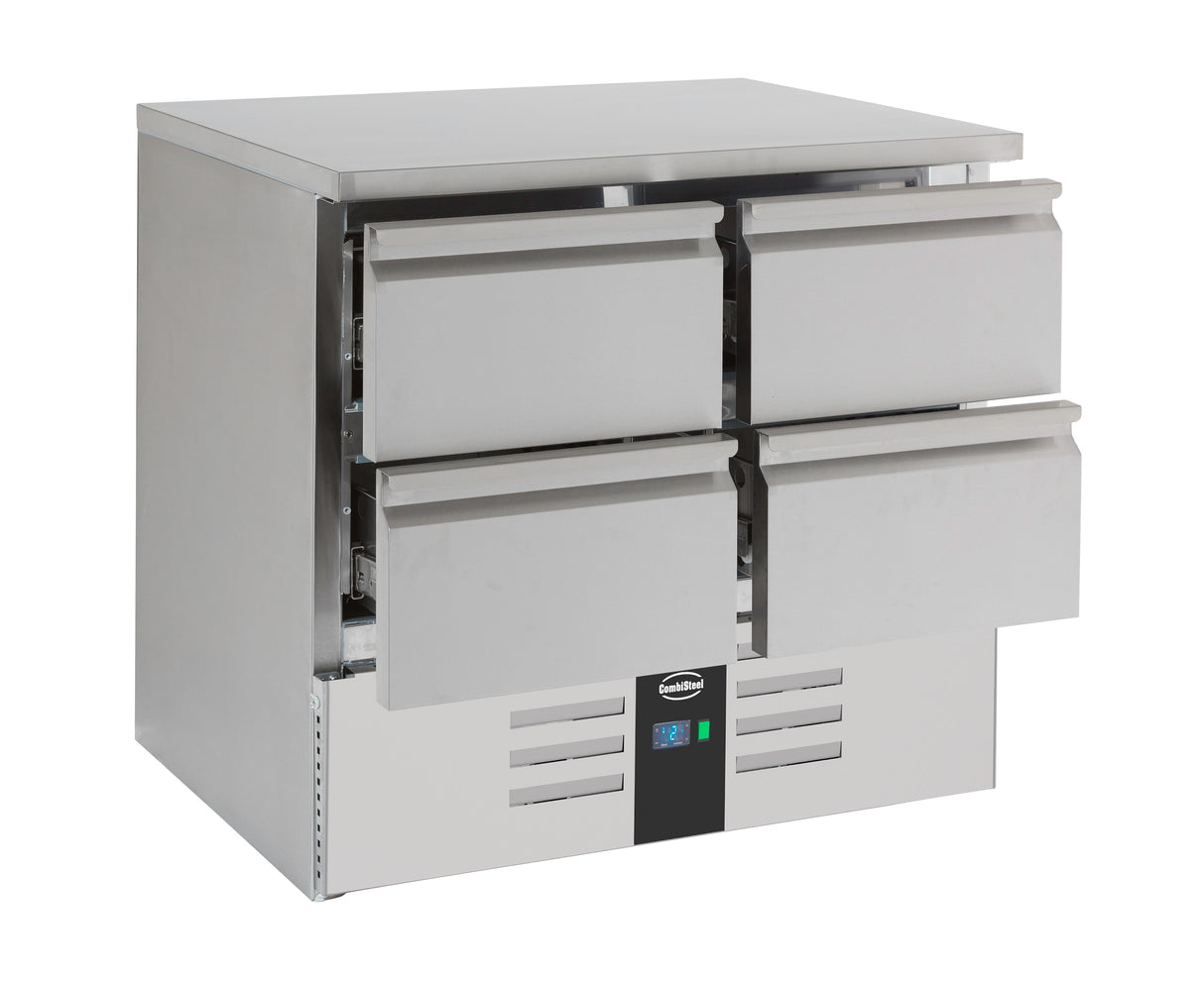 Koelwerkbank | 257L | 4 Laden | +2°C/+8°C | Statisch met ventilator | 900x700x875(h)mm