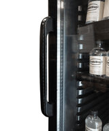 Drankenkoeling met lichtbak | 400L | Zwart | +2°C/+10°C | Statisch | Wielen | 650x595x1950(h)mm