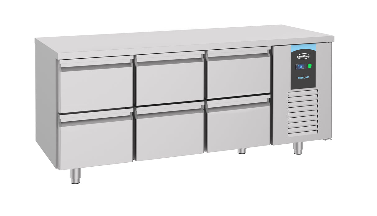 Koelwerkbank | ENERGY LINE | Energiezuinig | 474L | 6 laden | -2°C/+8°C | Geforceerd | 1865x700x850(h)mm