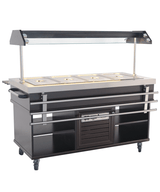 Gekoeld Buffet | 4x 1/1 GN | +4°C/+8°C | Statisch | Verlichte Kap | 1500x700x1400(h)mm
