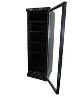 Drankenkoeling Zwart | 382L | Glasdeur | +4°C/+10°C | Statisch met Ventilator | 595x650x1850(h)mm