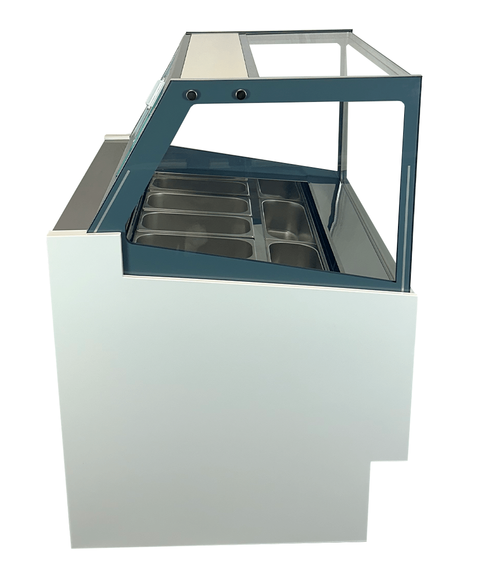 Schepijsvitrine KOMODO | 189L | 6x 5L | -16°C/-18°C | Geforceerd | 910x880x1300(h)mm