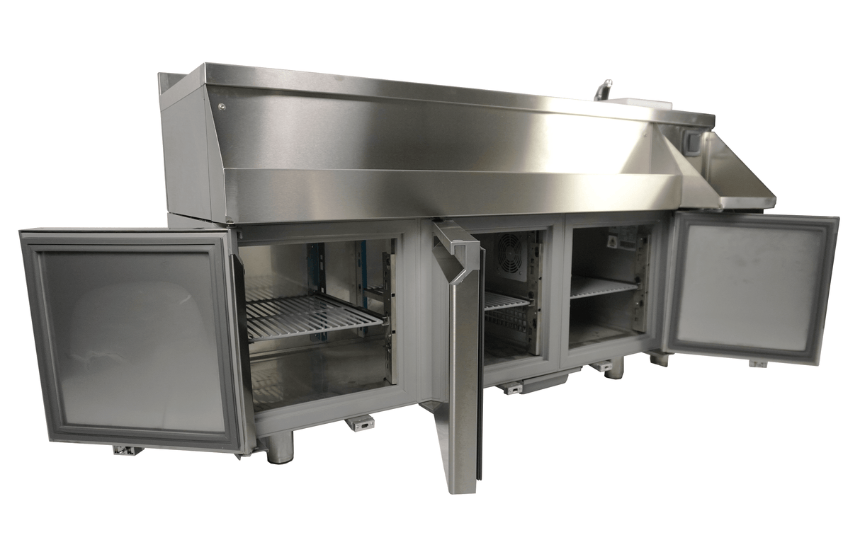 Gekoeld Bar-/Cocktailstation | PRO LINE | 280L | 3 Deuren | -2°C/+8°C | 1700x700x1000(h)mm