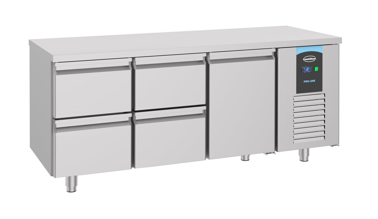 Koelwerkbank | ENERGY LINE | 474L | 1 deur 4 laden | -2°C/+8°C | Geforceerd | 1865x700x850(h)mm
