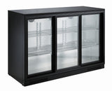 Barkoeler | 3 Schuifdeuren | Zwart | 298L | 0°C/+10°C | Geforceerd | 1335x500x900(h)mm