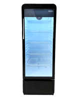 Glasdeur Koelkast | Laag Model | 240L | Zwart | +1°C/+10°C | Geforceerd | Wielen | 540x560x1525(h)mm