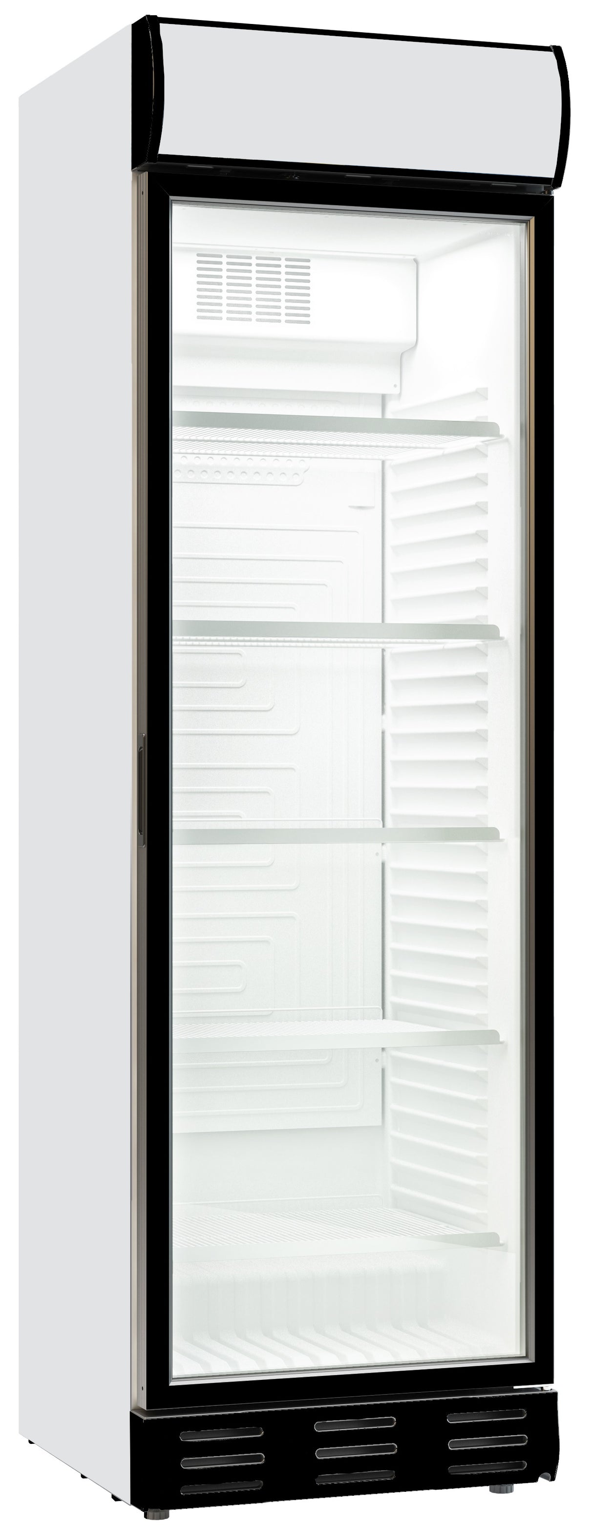 Drankenkoeling Wit | 382L | Glasdeur | +4°C/+10°C | Statisch + Ventilator | 595x650x2000(h)mm