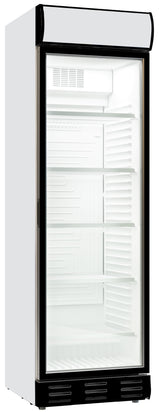 Drankenkoeling Wit | 382L | Glasdeur | +4°C/+10°C | Statisch + Ventilator | 595x650x2000(h)mm
