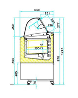 Schepijsvitrine | FIJI | 383L | 7x 5L | -14°C/-16°C | Geforceerd | 1354x630x1247(h)mm