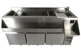 Gekoeld Bar-/Cocktailstation | PRO LINE | 280L | 3 Deuren | -2°C/+8°C | 1700x700x1000(h)mm