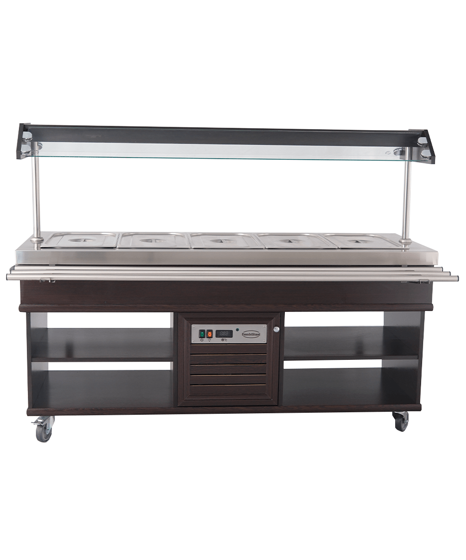 Gekoeld Buffet | 5x 1/1 GN | +4°C/+8°C | Statisch | Verlichte Kap | 1900x700x1400(h)mm