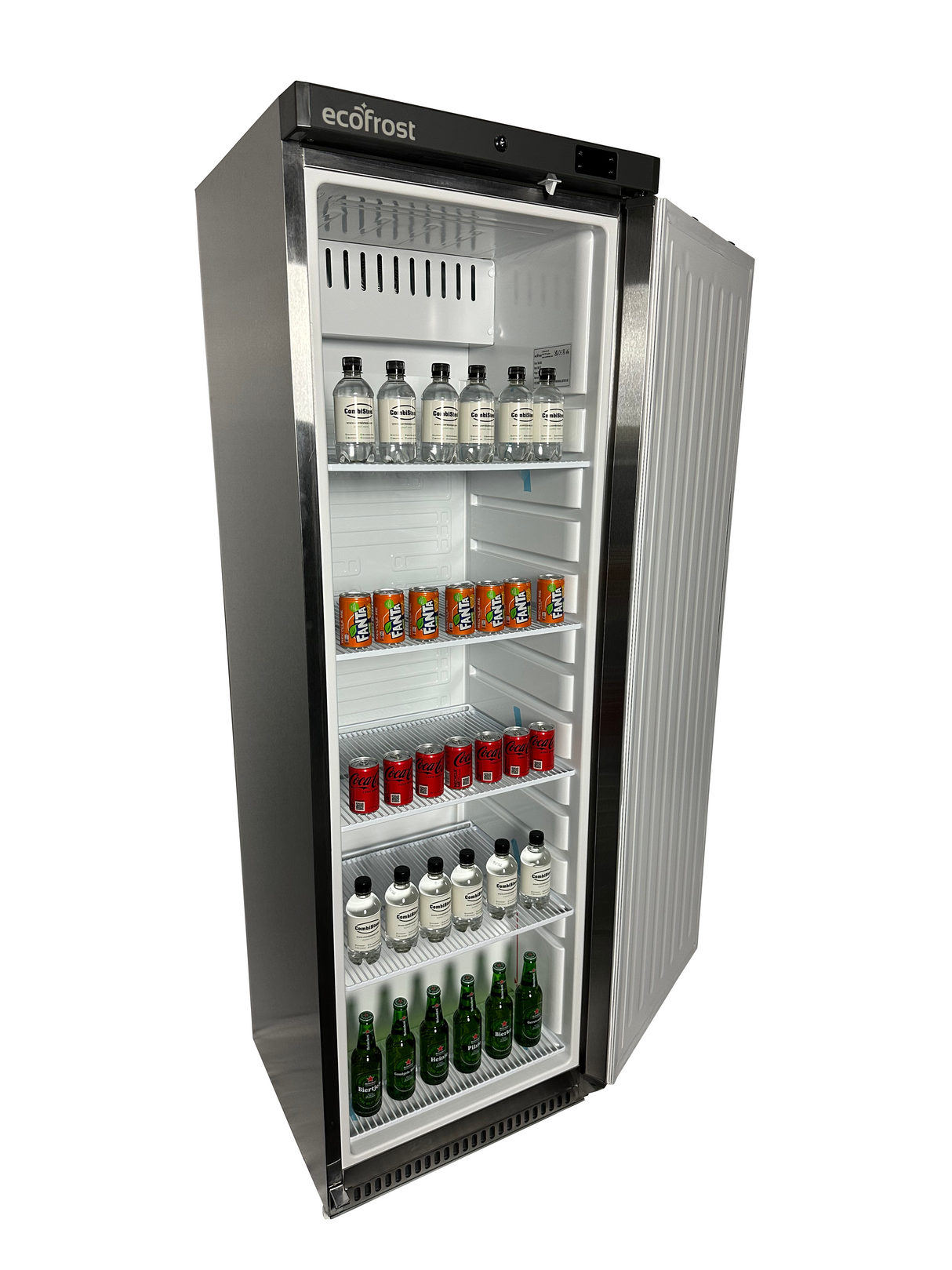 Koelkast 400L | Energiezuinig | RVS | 0°C/+8°C | Statisch + Ventilator | 600x639x1875(h)mm