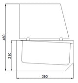 Opzetkoelvitrine | 6x 1/3 GN | +4°C/+10°C | 1550x390x460(h)mm