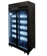 Glasdeur Koelkast Zwart | 770L | 2 Glasdeuren | 0°C/+10°C | Geforceerd | 1100x525x1911(h)mm