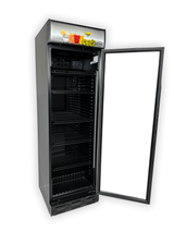 Drankenkoeling Zwart | 382L | Glasdeur | +4°C/+10°C | Statisch met Ventilator | 595x650x2000(h)mm
