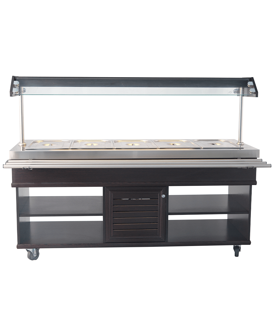 Gekoeld Buffet | 5x 1/1 GN | +4°C/+8°C | Statisch | Verlichte Kap | 1900x700x1400(h)mm
