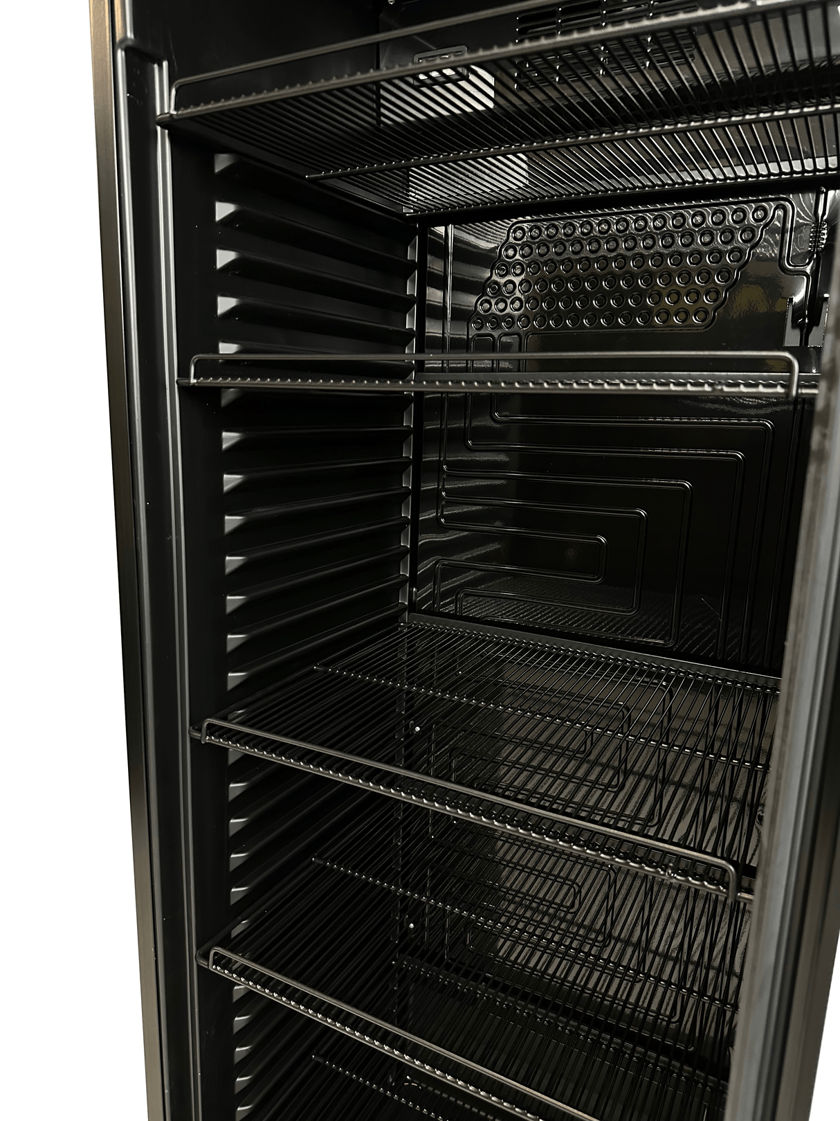 Drankenkoeling Zwart | 382L | Glasdeur | +4°C/+10°C | Statisch met Ventilator | 595x650x2000(h)mm