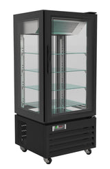 Gebaksvitrine Koel | 280L | Zwart | +2°C/+8°C | Geforceerd | 5 Schappen | 650x650x1500(h)mm