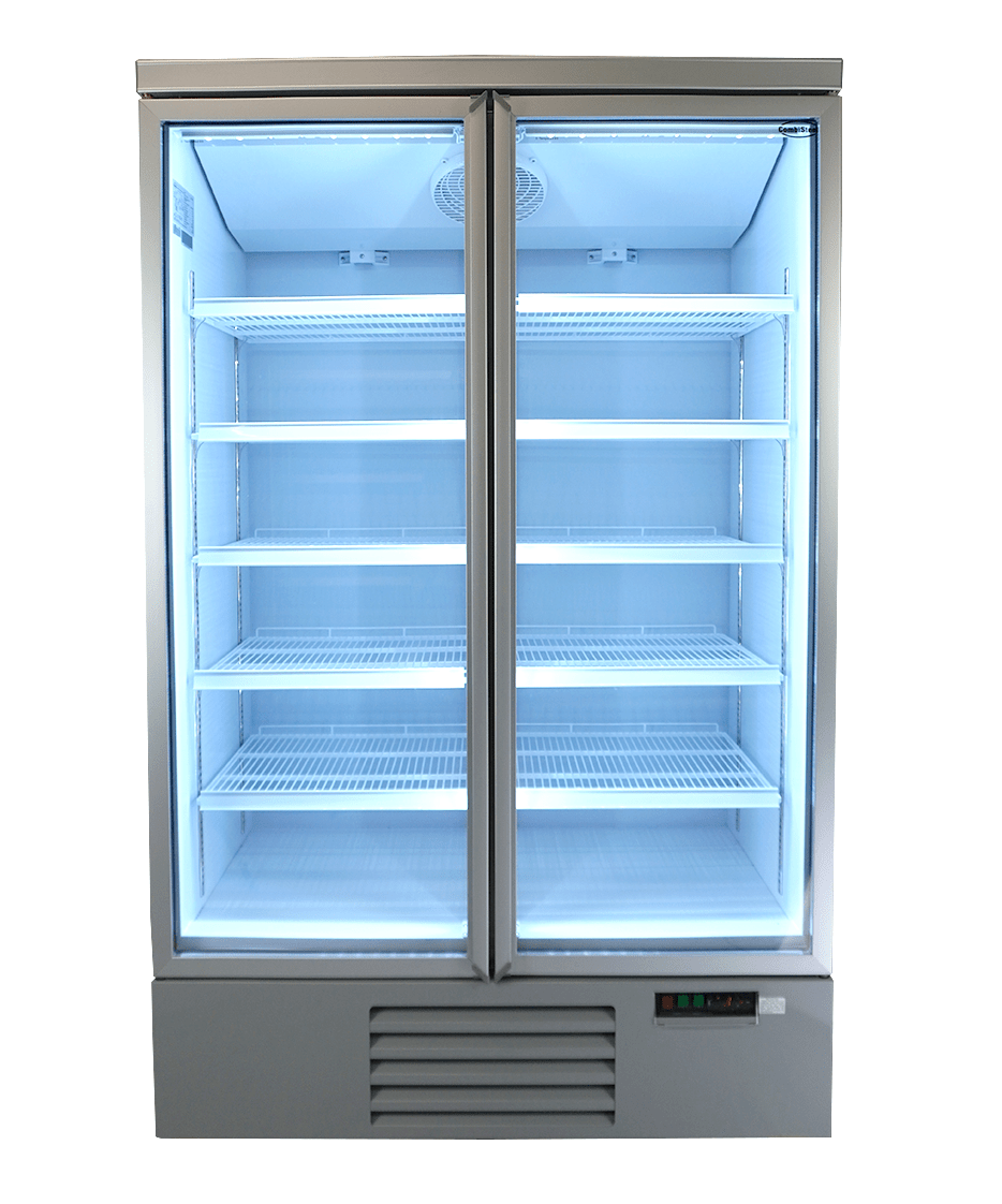 Glasdeur Koelkast Wit | 1000L | 2 Glasdeuren | 0°C/+10°C | Geforceerd | 1253x710x1997(h)mm