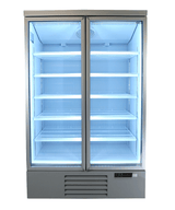 Glasdeur Koelkast Wit | 1000L | 2 Glasdeuren | 0°C/+10°C | Geforceerd | 1253x710x1997(h)mm