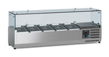 Gekoelde Opzetvitrine | 5 x 1/4 GN | 1200x335x435(h)mm