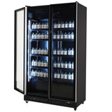 Glasdeuren Koelkast Zwart | 758L | 0°C/+10°C | Geforceerd | 1100x600x1980(h)mm