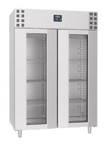 Horeca Koelkast Pro Line | RVS | 1400L | 2 Glasdeuren | -2°C/+8°C | Geforceerd | 1400x810x2050(h)mm