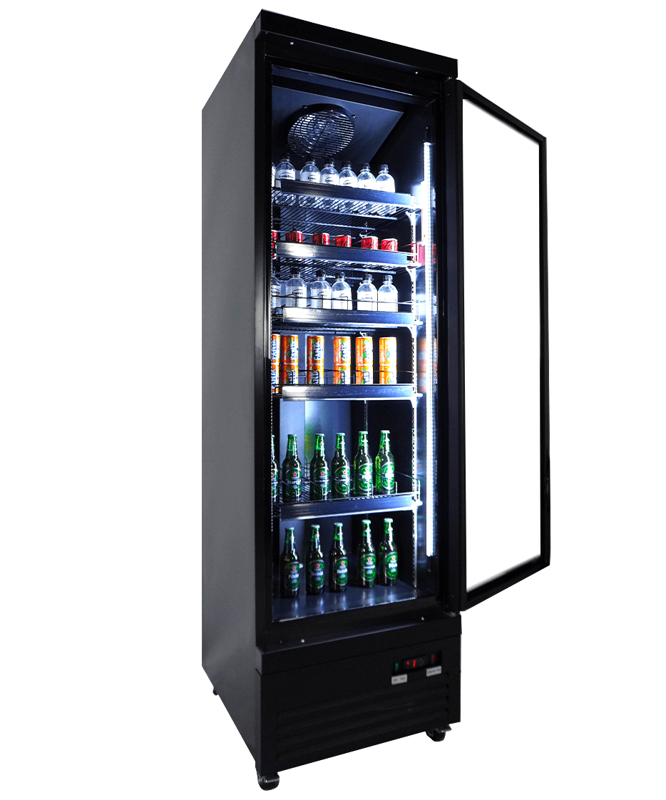 Glasdeur Koelkast | 500L | Zwart | 0°C/+10°C | Geforceerd | 620x705x2050(h)mm