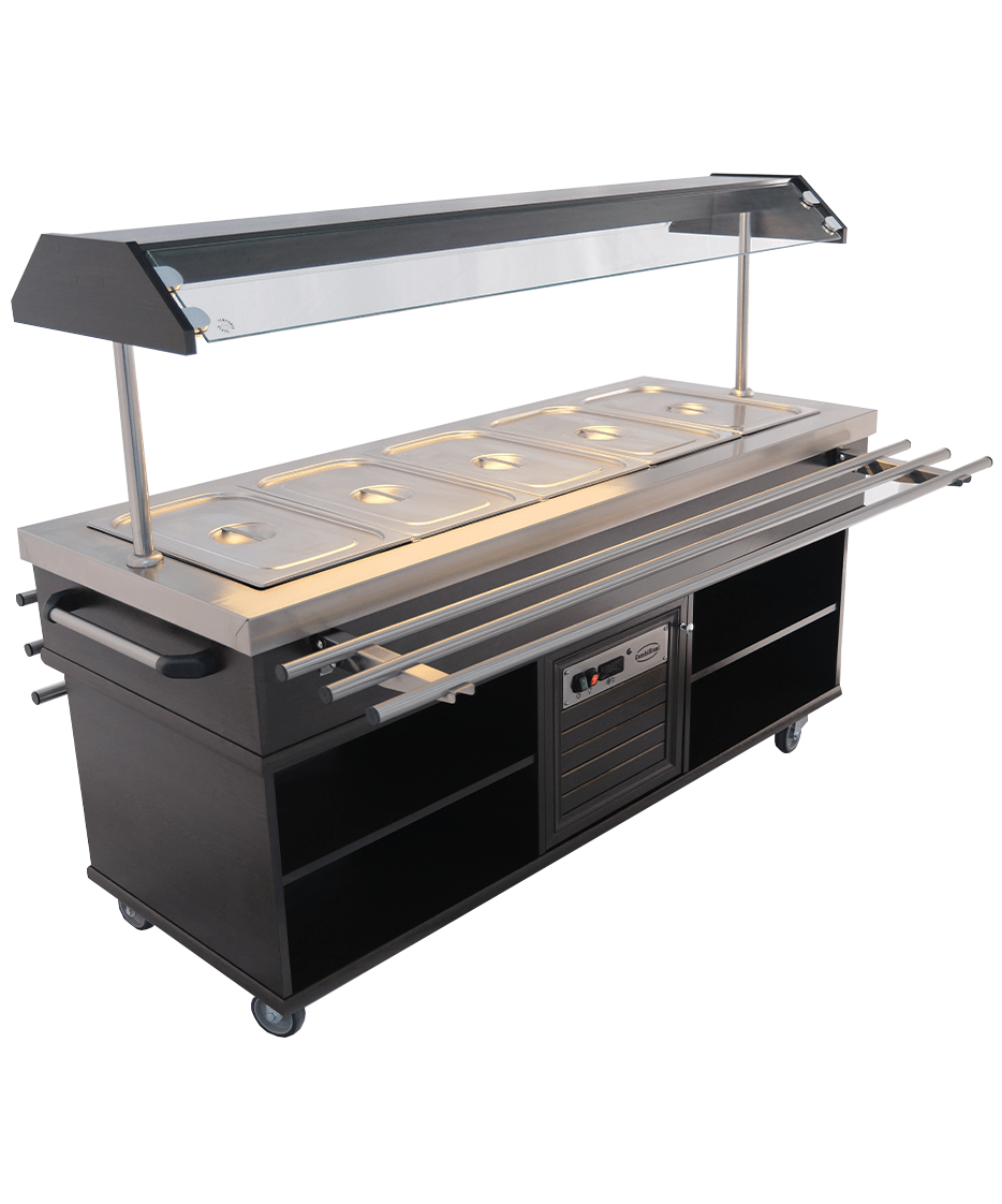 Gekoeld Buffet | 5x 1/1 GN | +4°C/+8°C | Statisch | Verlichte Kap | 1900x700x1400(h)mm