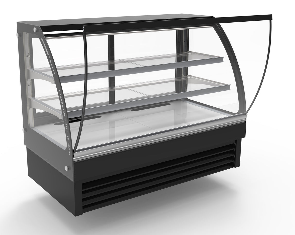Koelvitrine | 298L | Zwart | +2°C/+8°C | 3 Schappen | 1500x680x1200(h)mm