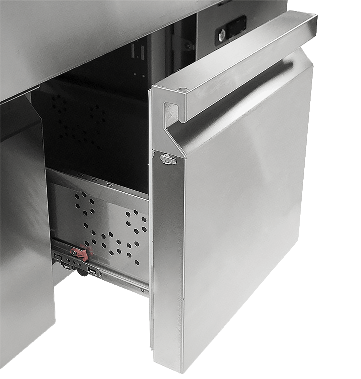 Gekoeld Bar-/Cocktailstation | RVS | 3 Gekoelde Laden (-1°C/+8°C) | 1790x700x875/990(h)mm