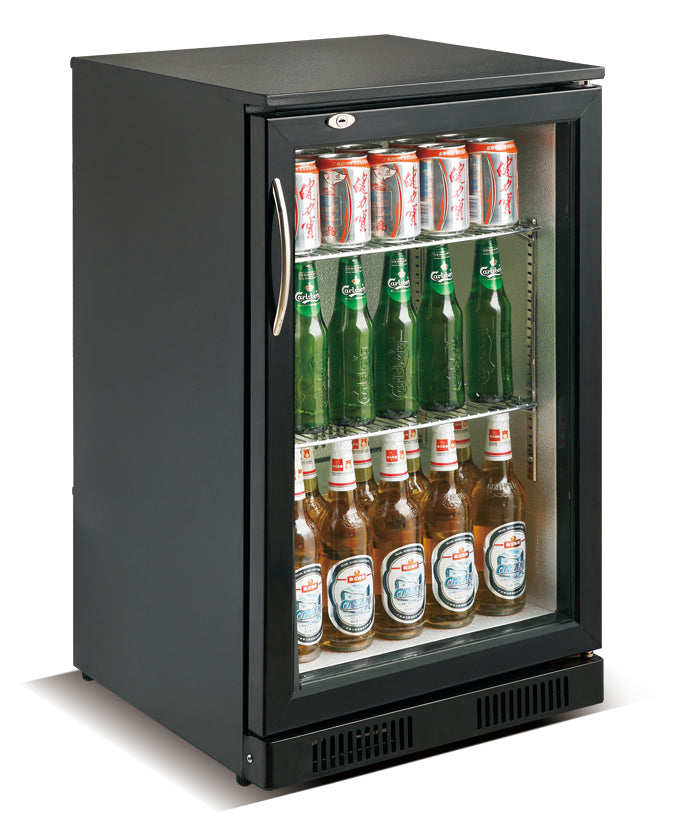 Barkoeler | 1 Glasdeur | Zwart | 98L | +2°C/+10°C | Geforceerd | 500x500x900(h)mm