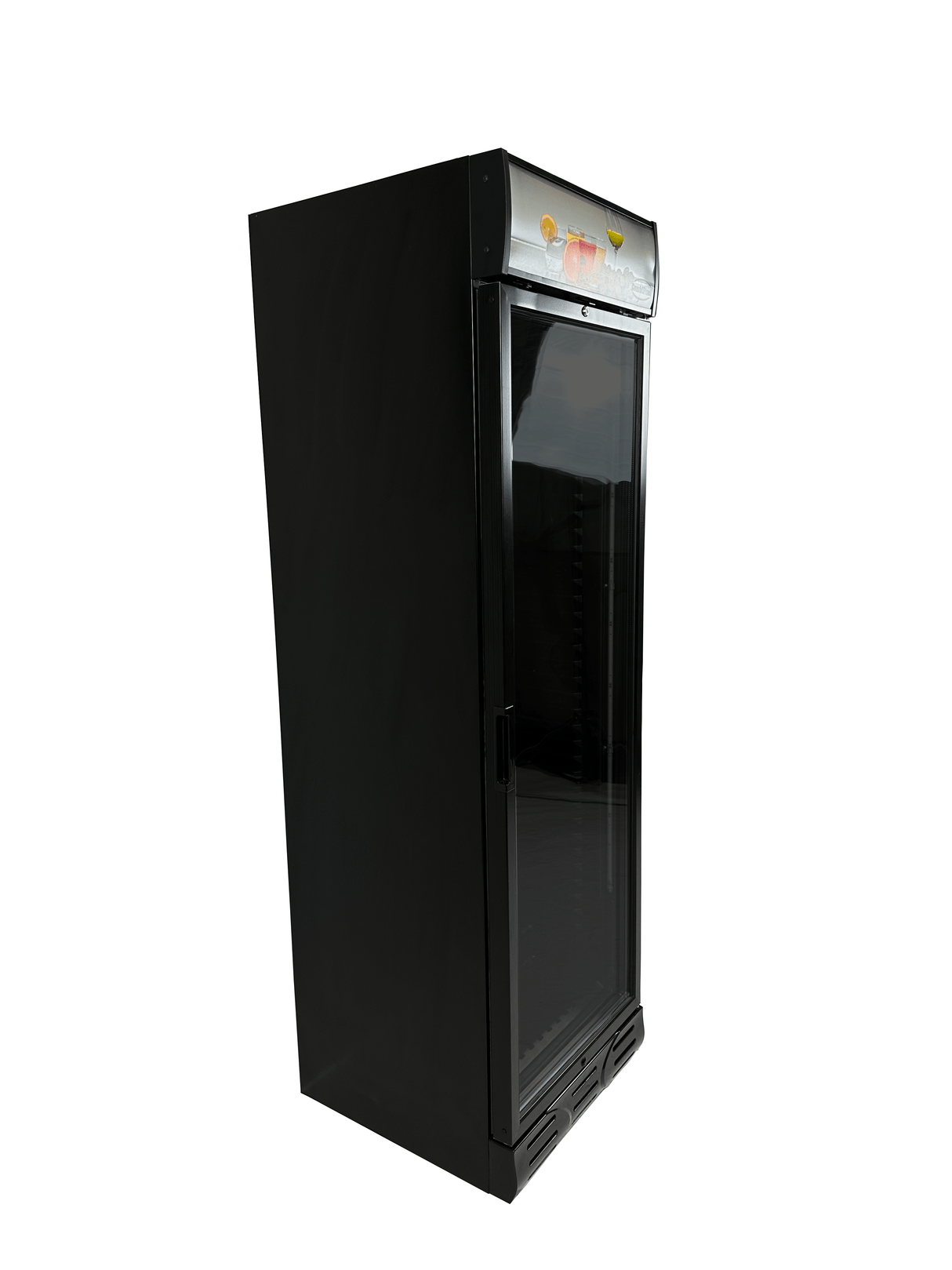 Drankenkoeling Zwart | 382L | Glasdeur | +4°C/+10°C | Statisch met Ventilator | 595x650x2000(h)mm