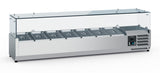 Gekoelde Opzetvitrine | 7 x 1/3 GN | 1600x395x435(h)mm