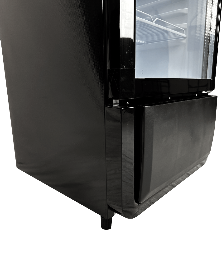 Glasdeur Koelkast | 280L | Zwart | +1°C/+10°C | Geforceerd | Wielen | 540x560x1725(h)mm